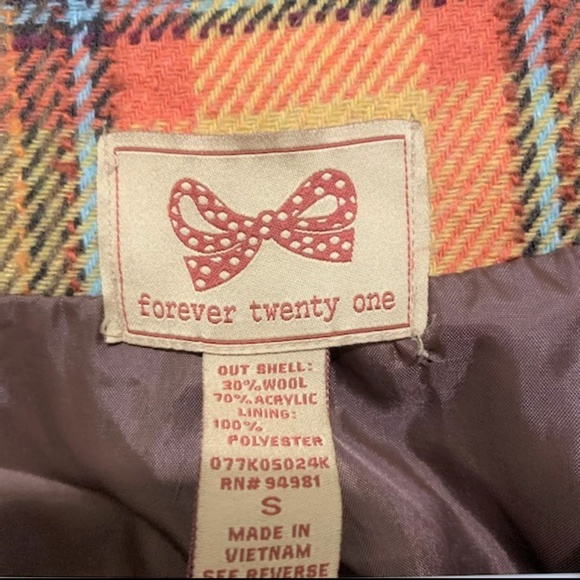 Plaid Forever Twenty One Jacket - Picture 2 of 2